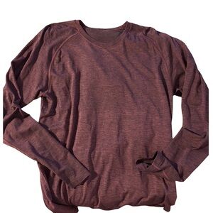 Men's Lulu lemon Maroon long sleeve | Size LARGE